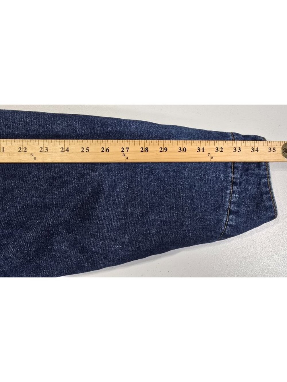 Big Mac Vtg Blue Denim Corduroy Collar Sherpa Lined Chore Work Coat Jacket Men L - Picture 7 of 16